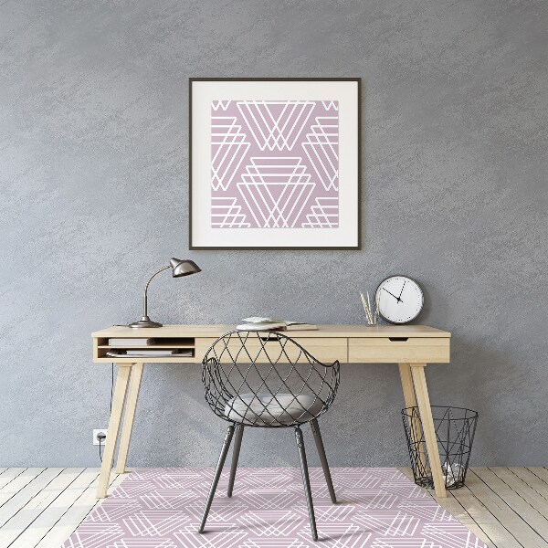 Tappeto salvapavimento Triangoli Rosa