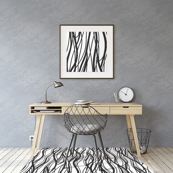Tappeto per sedia con ruote Linee Ondulate
