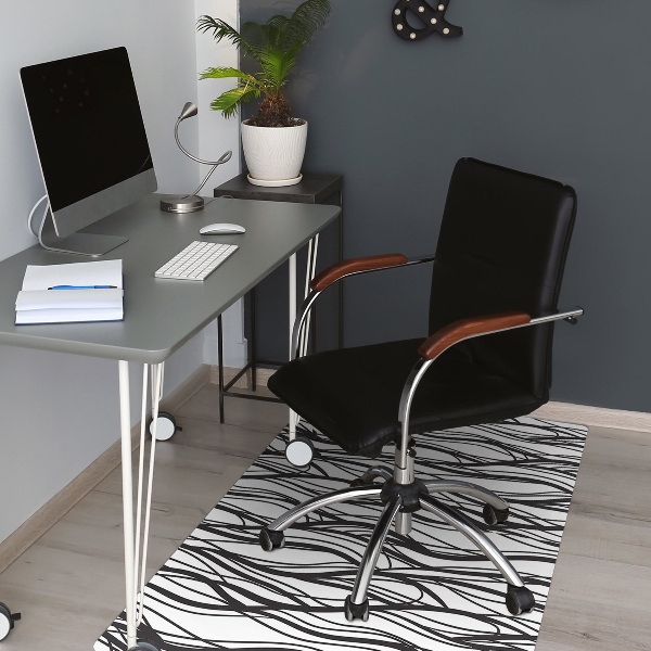 Tappeto per sedia con ruote Linee Ondulate