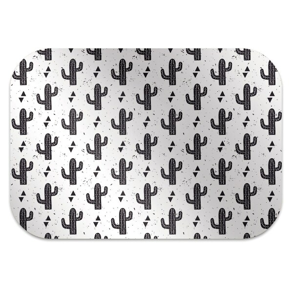Tappeto per sedia con ruote Cactus Neri