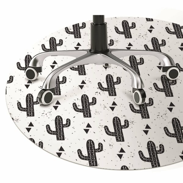 Tappeto per sedia con ruote Cactus Neri