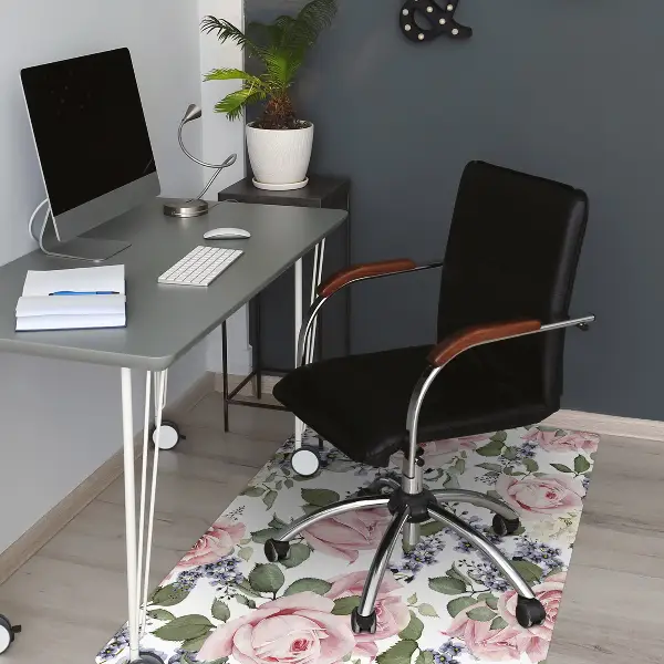 Tappeto per sedia con ruote Rose Ad Acquerello
