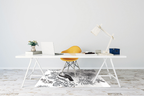 Tappeto salvapavimento Tropici In Bianco E Nero