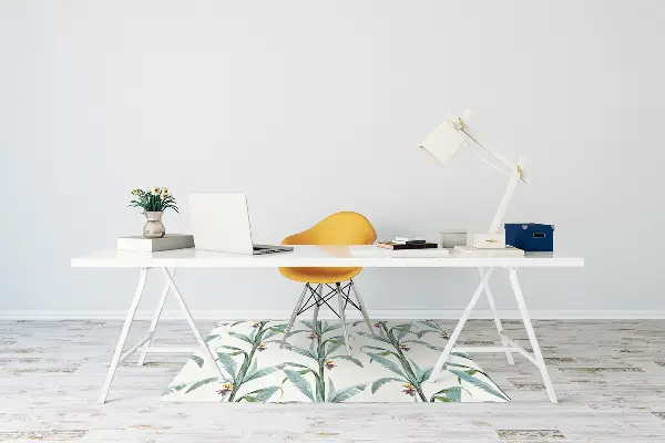 Tappeto per sedia con ruote Piante Tropicali