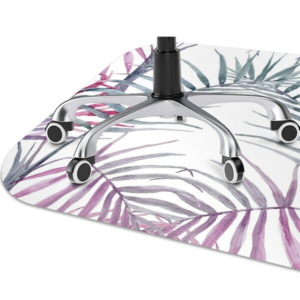 Tappeto per sedia con ruote Foglie Rosa