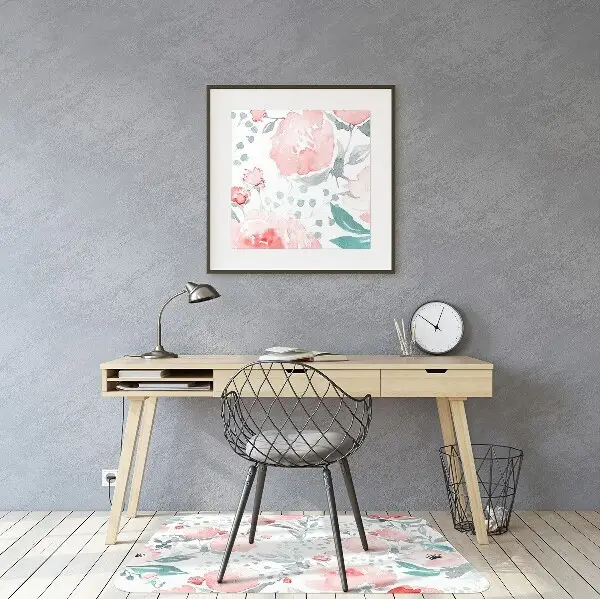 Tappeto per sedia con ruote Poppies Dipinti