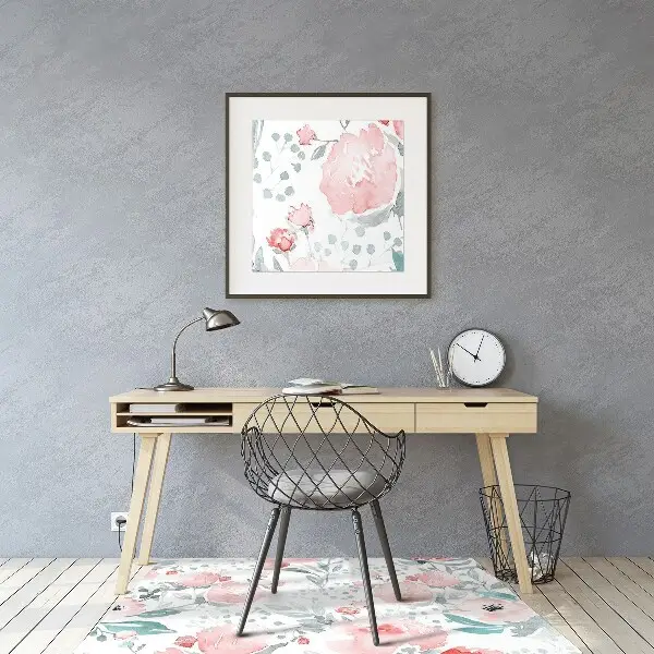 Tappeto per sedia con ruote Poppies Dipinti