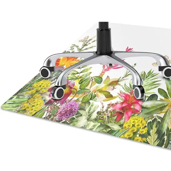 Tappeto per sedia con ruote Piante Tropicali