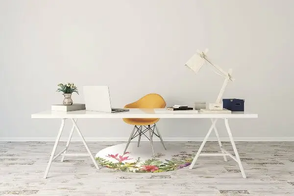 Tappeto per sedia con ruote Piante Tropicali