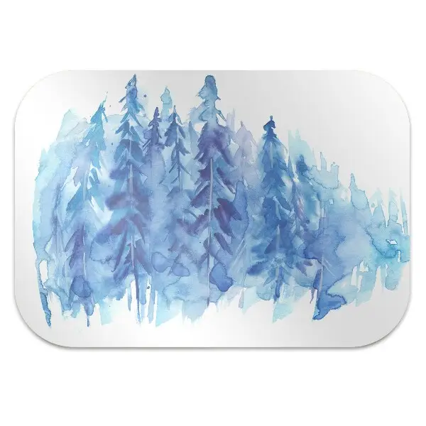 Tappeto sedia ufficio Acquerello Della Foresta Invernale