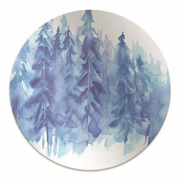 Tappeto sedia ufficio Acquerello Della Foresta Invernale