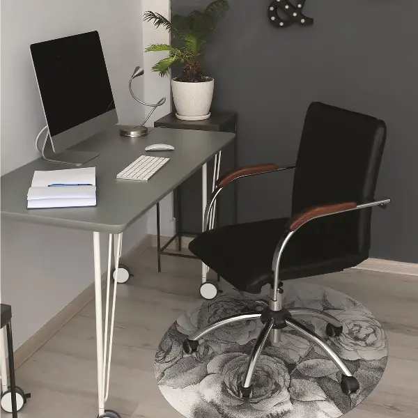 Tappeto salvapavimento Rose In Bianco E Nero