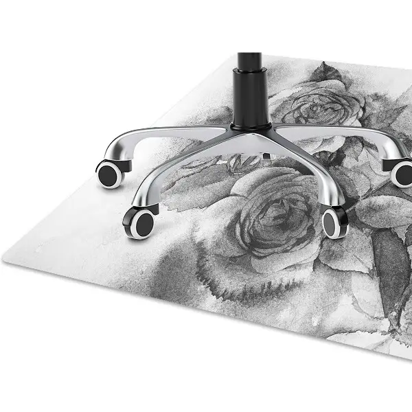 Tappeto salvapavimento Rose In Bianco E Nero