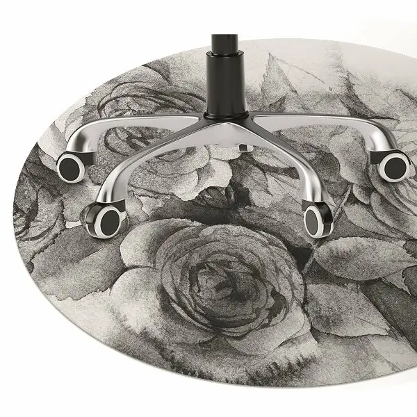 Tappeto salvapavimento Rose In Bianco E Nero