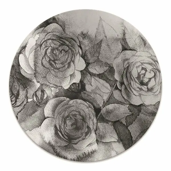 Tappeto salvapavimento Rose In Bianco E Nero