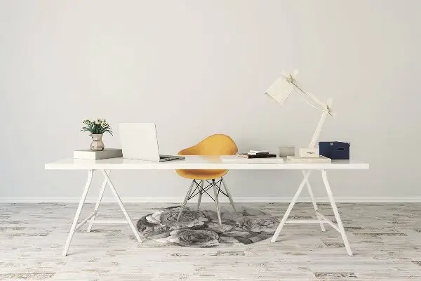 Tappeto salvapavimento Rose In Bianco E Nero