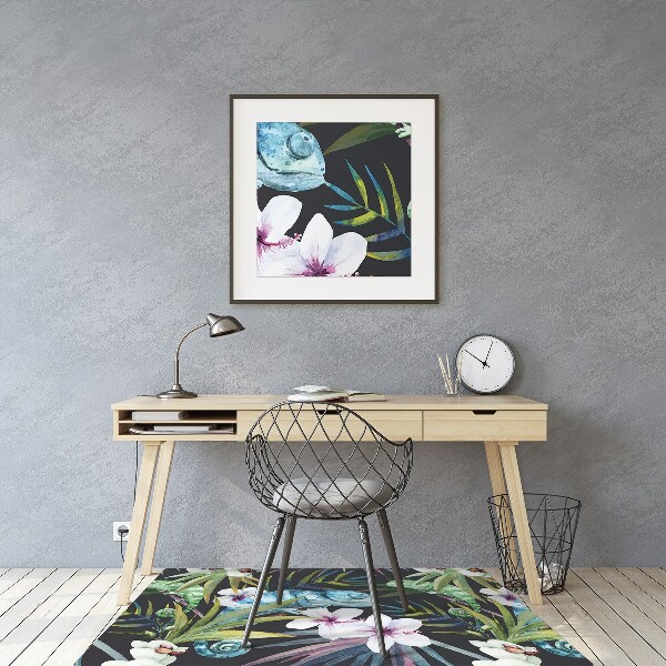 Tappeto per sedia con ruote Camaleonte Blu