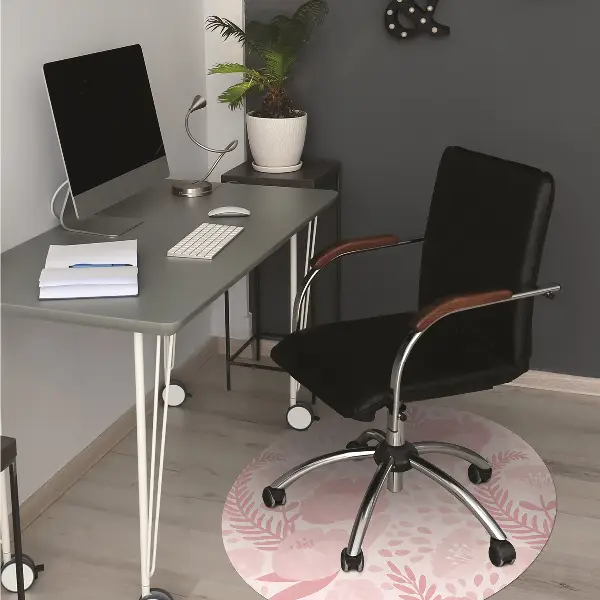 Tappeto per sedia con ruote Poppies Rosa