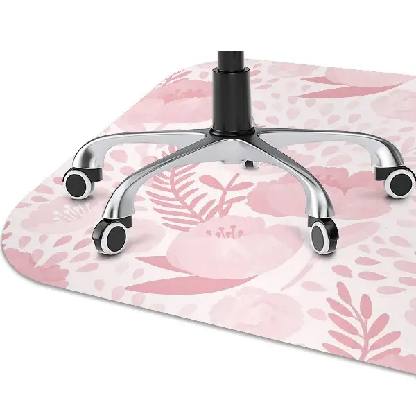 Tappeto per sedia con ruote Poppies Rosa