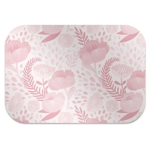 Tappeto per sedia con ruote Poppies Rosa