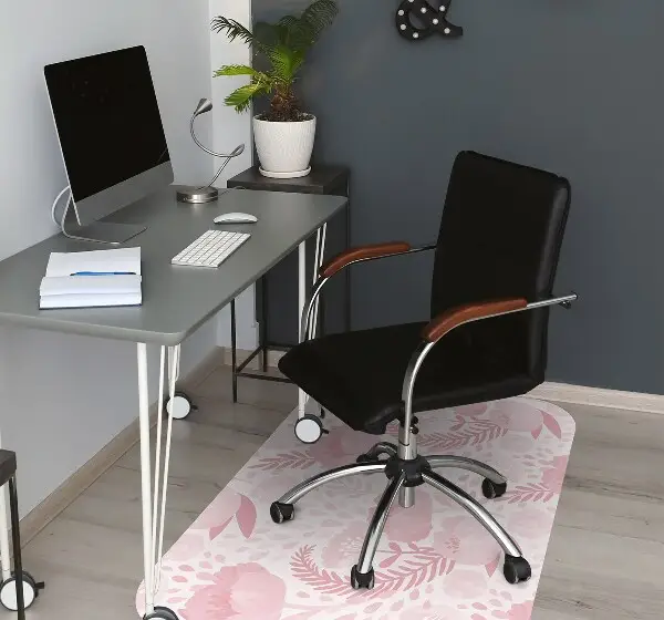 Tappeto per sedia con ruote Poppies Rosa