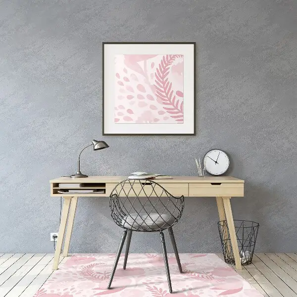 Tappeto per sedia con ruote Poppies Rosa