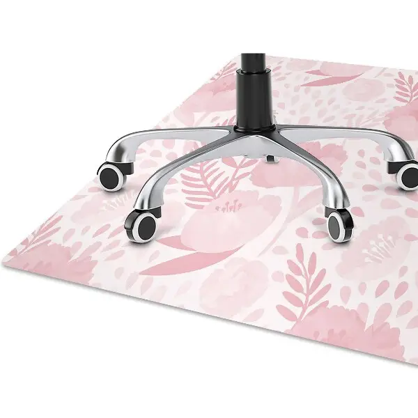 Tappeto per sedia con ruote Poppies Rosa
