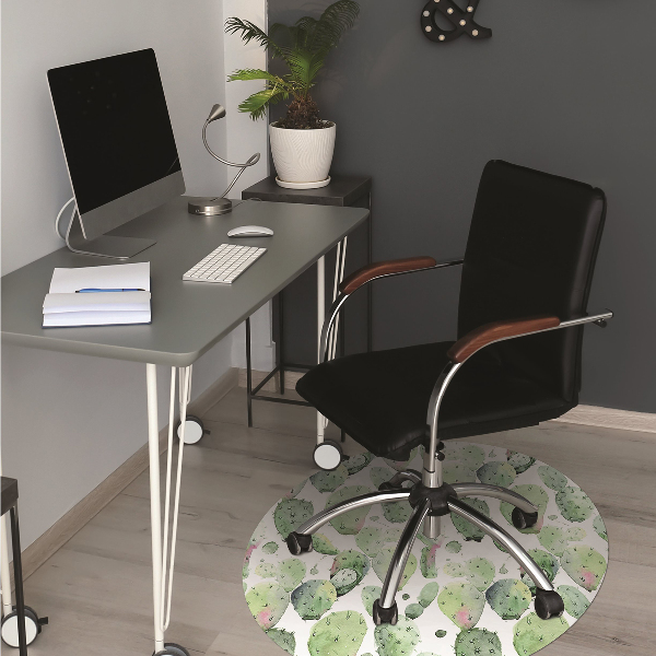Tappeto per sedia con ruote Cactus Tropicali