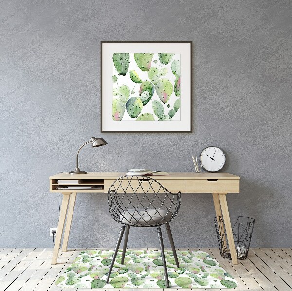Tappeto per sedia con ruote Cactus Tropicali