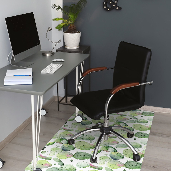 Tappeto per sedia con ruote Cactus Tropicali