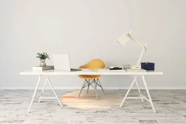 Tappeto per sedia con ruote Linee Gialle