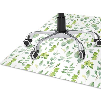 Tappeto per sedia con ruote Foglie Verdi