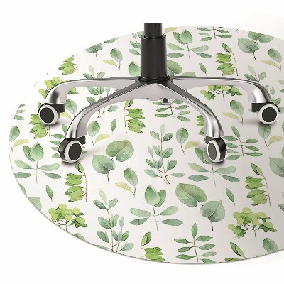 Tappeto per sedia con ruote Foglie Verdi