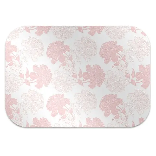 Tappeto per sedia con ruote Fiori Rosa