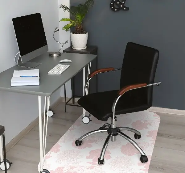 Tappeto per sedia con ruote Fiori Rosa