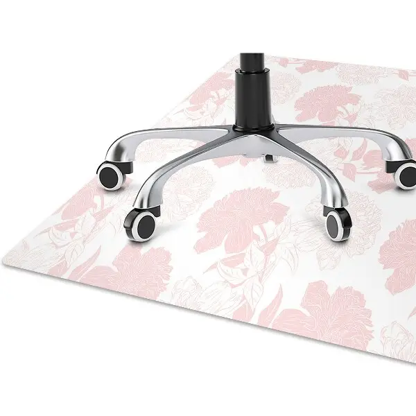 Tappeto per sedia con ruote Fiori Rosa