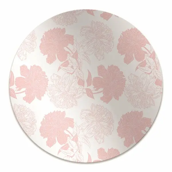 Tappeto per sedia con ruote Fiori Rosa