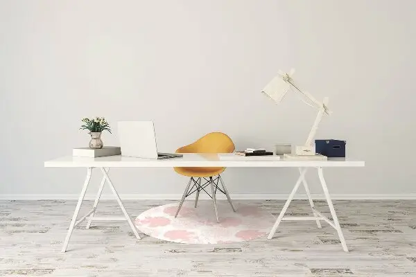 Tappeto per sedia con ruote Fiori Rosa