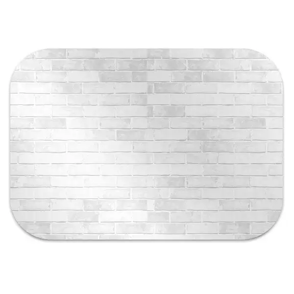 Tappeto per sedia con ruote Mattone Bianco