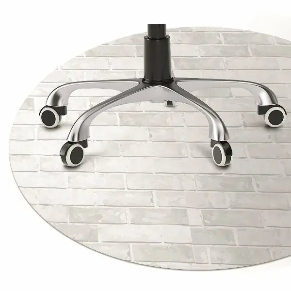 Tappeto per sedia con ruote Mattone Bianco