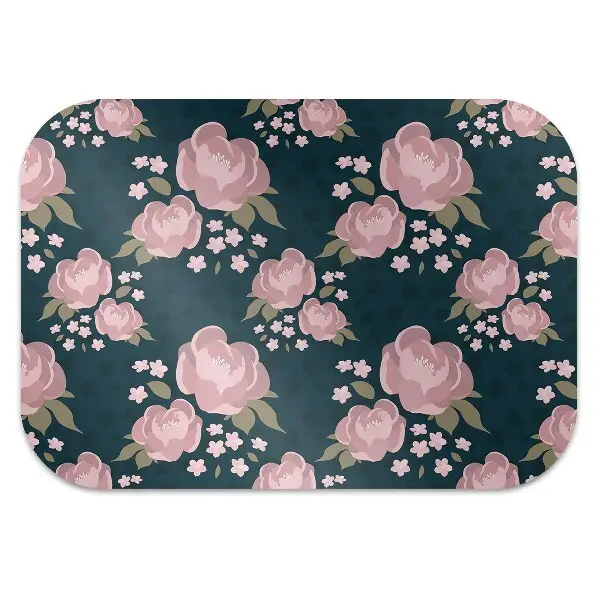 Tappeto per sedia con ruote Fiori Rosa