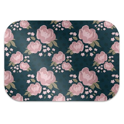 Tappeto per sedia con ruote Fiori Rosa