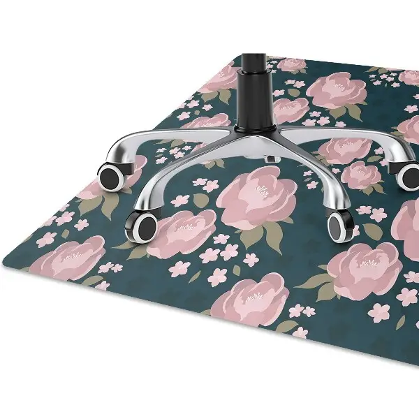 Tappeto per sedia con ruote Fiori Rosa