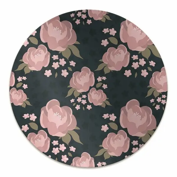 Tappeto per sedia con ruote Fiori Rosa