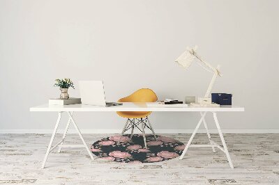 Tappeto per sedia con ruote Fiori Rosa