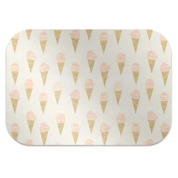 Tappeto per sedia con ruote Gelato Rosa