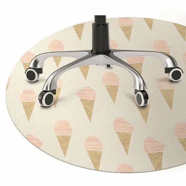 Tappeto per sedia con ruote Gelato Rosa