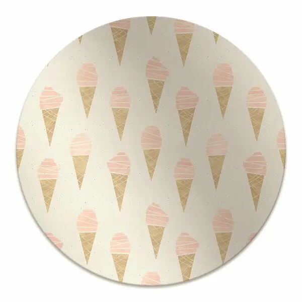 Tappeto per sedia con ruote Gelato Rosa