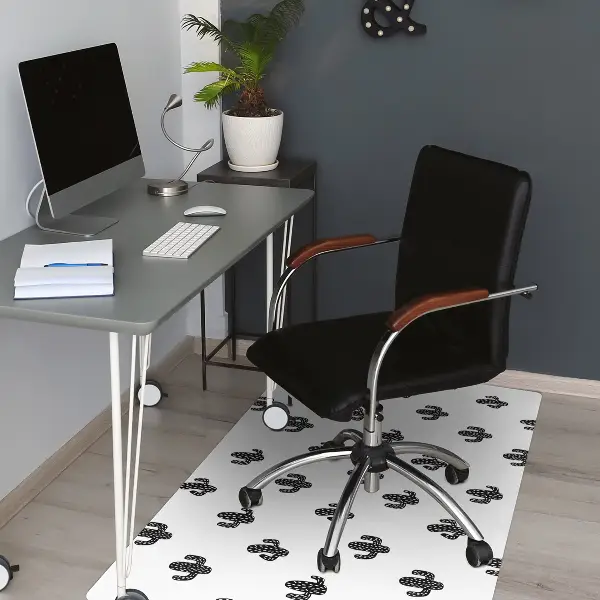 Tappeto per sedia con ruote Pattern Di Cactus