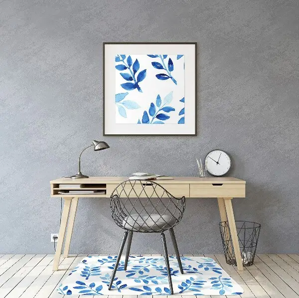 Tappeto per sedia con ruote Acquerello Blu
